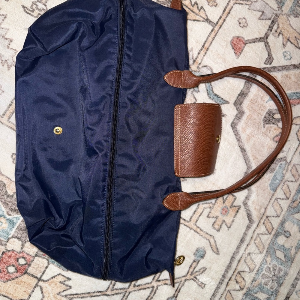 LONGCHAMP Le Pliage Expandable Travel bag, Navy Tote, Weekender - Picture 3 of 7
